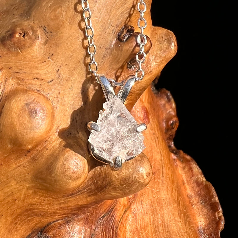 Pollucite Necklace Sterling Silver #6790-Moldavite Life