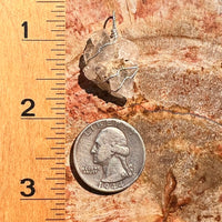 Pollucite Wire Pendant Sterling Silver #6793-Moldavite Life