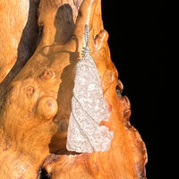 Pollucite Wire Pendant Sterling Silver #6794-Moldavite Life