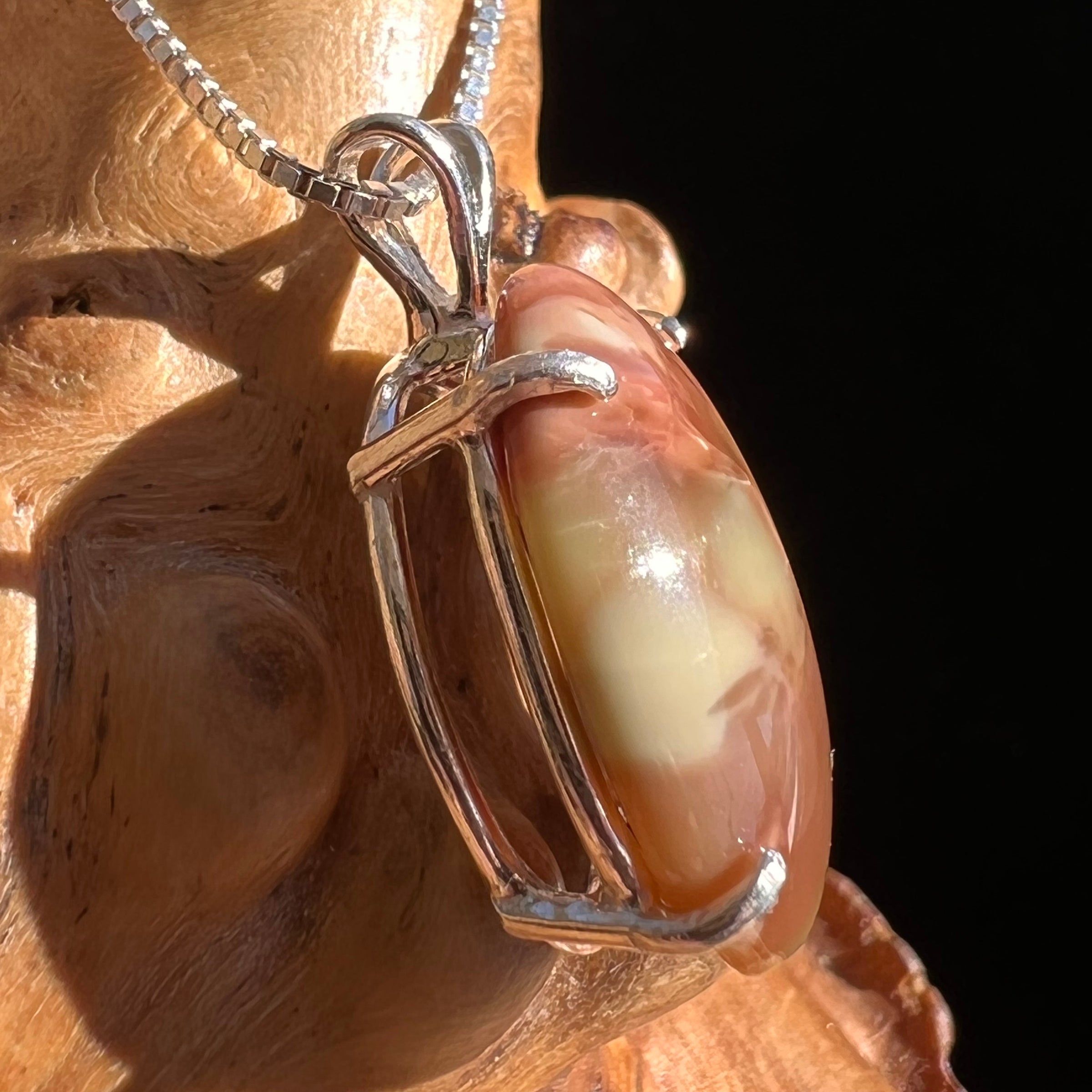 Polychrome Jasper Pendant Sterling Silver #3446-Moldavite Life