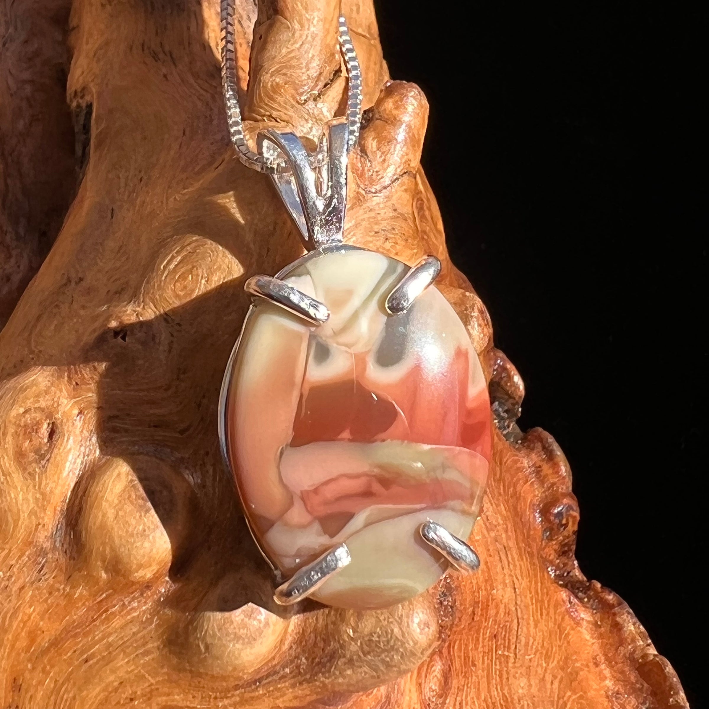 Polychrome Jasper Pendant Sterling Silver #3447-Moldavite Life