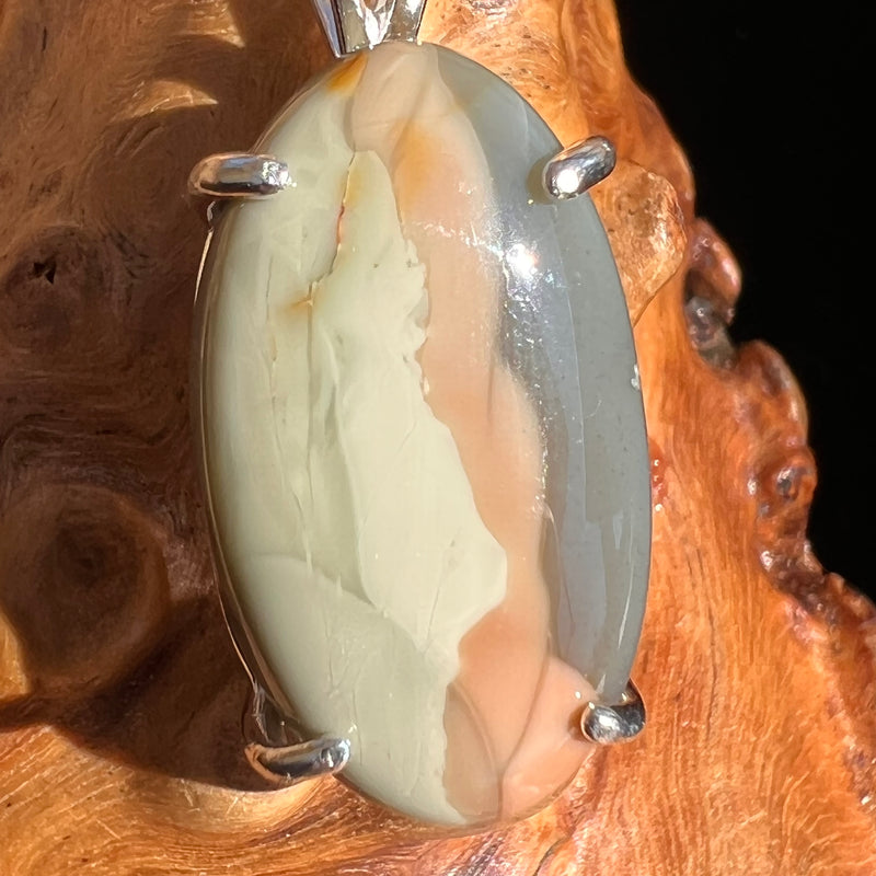 Polychrome Jasper Pendant Sterling Silver #3448-Moldavite Life