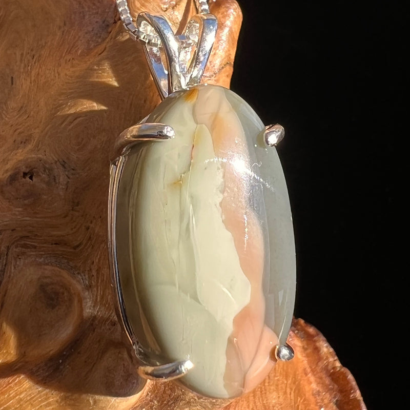 Polychrome Jasper Pendant Sterling Silver #3448-Moldavite Life