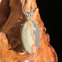 Polychrome Jasper Pendant Sterling Silver #3448-Moldavite Life