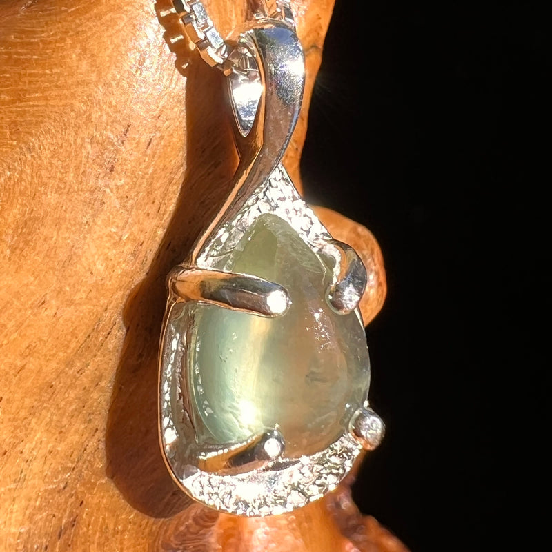 Prehnite Drop Pendant Sterling Silver #6729-Moldavite Life