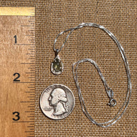 Prehnite Drop Pendant Sterling Silver #6729-Moldavite Life