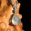 Prehnite & Moldavite Pendant Sterling Silver #6727-Moldavite Life