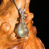 Prehnite & Moldavite Pendant Sterling Silver #6728-Moldavite Life