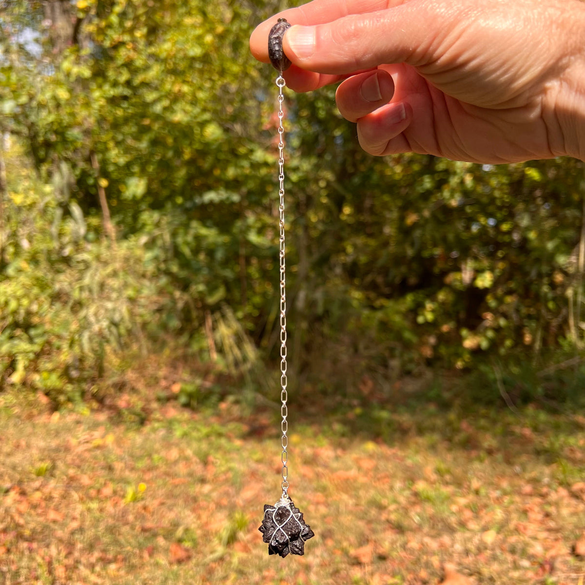 Propecy Stone, Colombianite, Moldavite Pendulum #1-Moldavite Life
