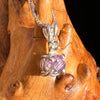 Purple Apatite & Moldavite Necklace Sterling #5987-Moldavite Life