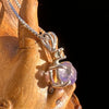 Purple Apatite & Moldavite Necklace Sterling #5989-Moldavite Life