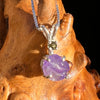 Purple Apatite & Moldavite Necklace Sterling #5997-Moldavite Life