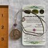 Purple Apatite & Moldavite Necklace Sterling #5998-Moldavite Life