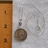 Purple Apatite Necklace Sterling Silver #5968-Moldavite Life