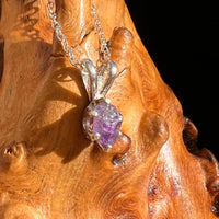 Purple Apatite Necklace Sterling Silver #5969-Moldavite Life