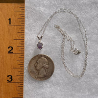 Purple Apatite Necklace Sterling Silver #5970-Moldavite Life