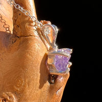 Purple Apatite Necklace Sterling Silver #5975-Moldavite Life