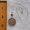 Purple Apatite Necklace Sterling Silver #5976-Moldavite Life