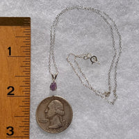 Purple Apatite Necklace Sterling Silver #5979-Moldavite Life