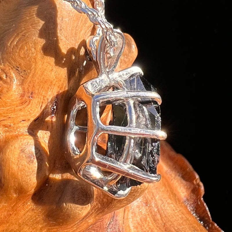 Rare Hematite Crystal Pendant Sterling Silver #7784-Moldavite Life