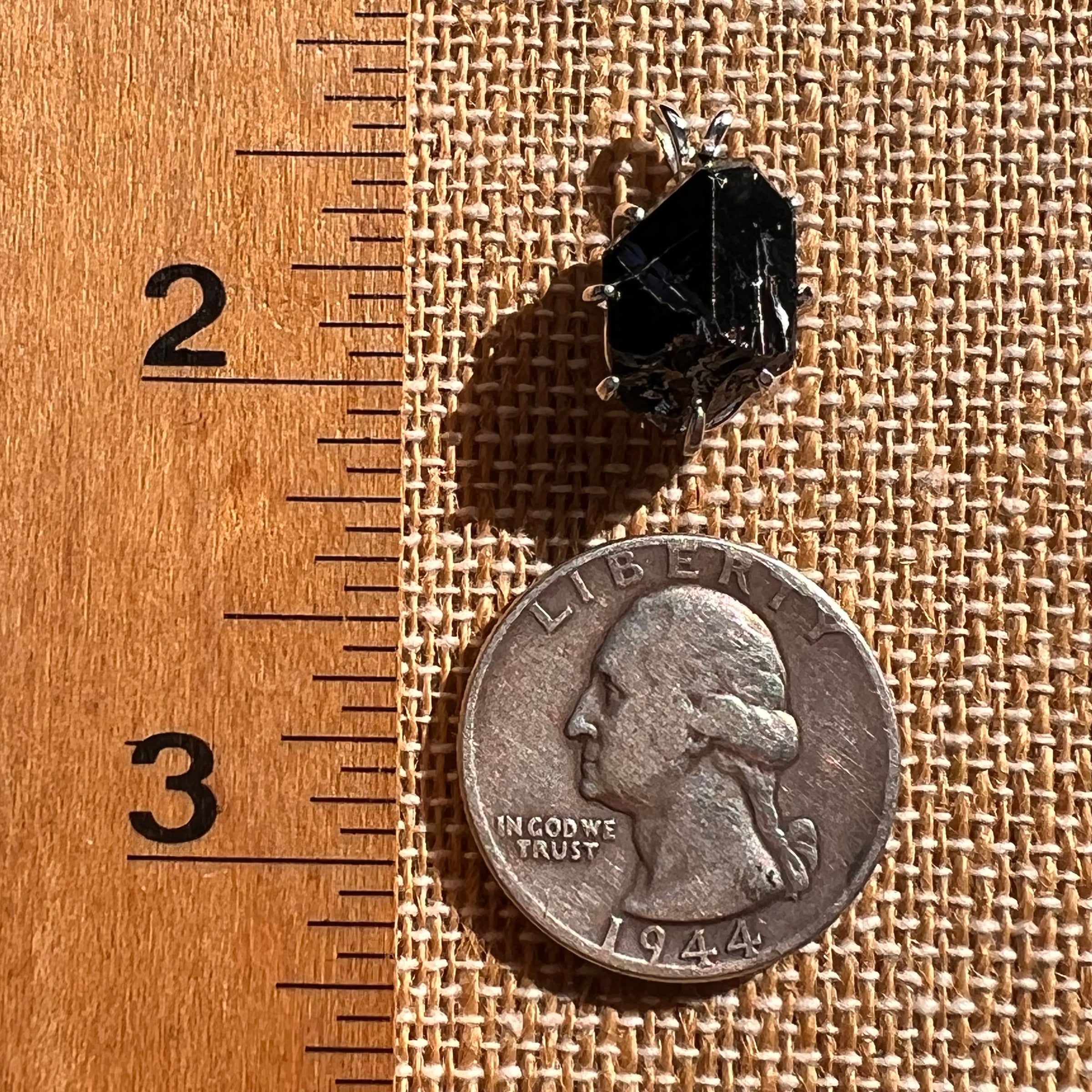 Rare Hematite Crystal Pendant Sterling Silver #7784-Moldavite Life