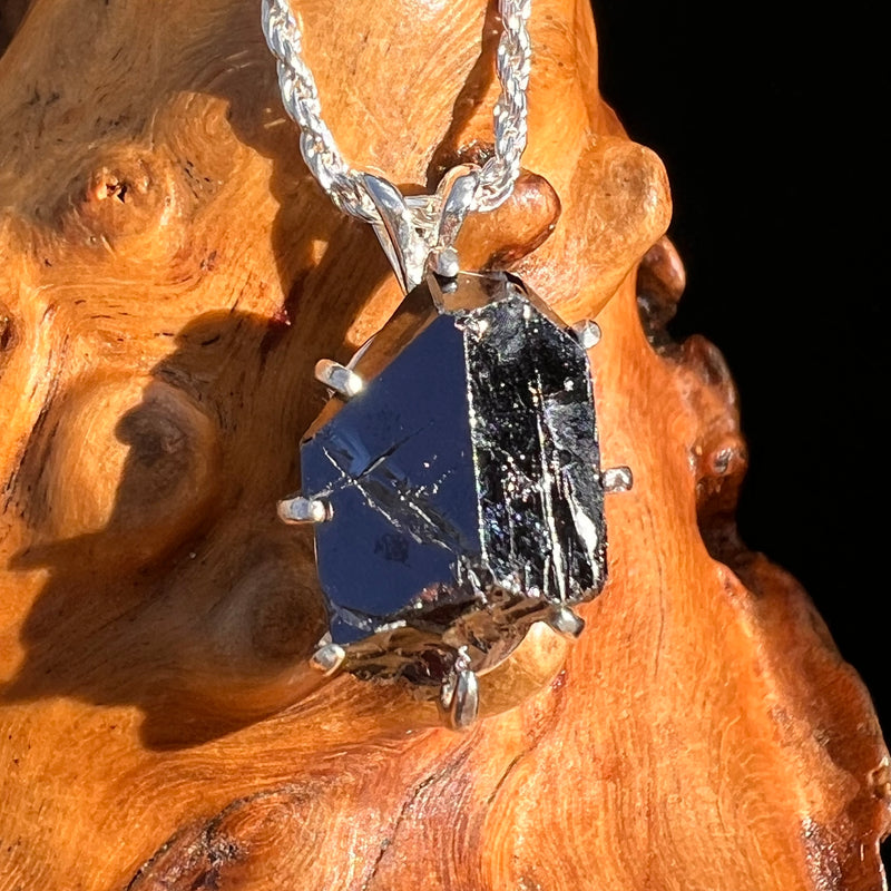 Rare Hematite Crystal Pendant Sterling Silver #7784-Moldavite Life