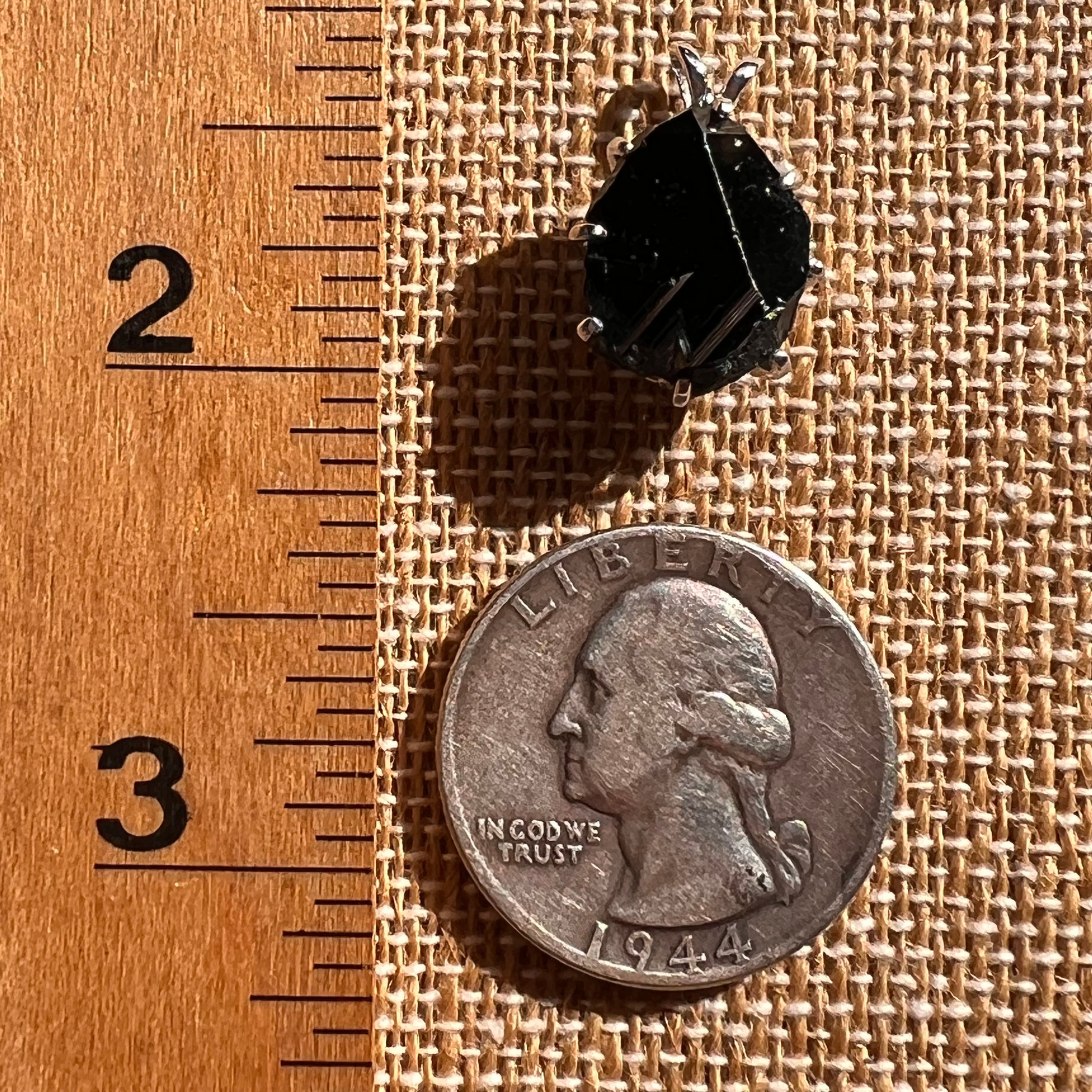 Rare Hematite Crystal Pendant Sterling Silver #7785-Moldavite Life