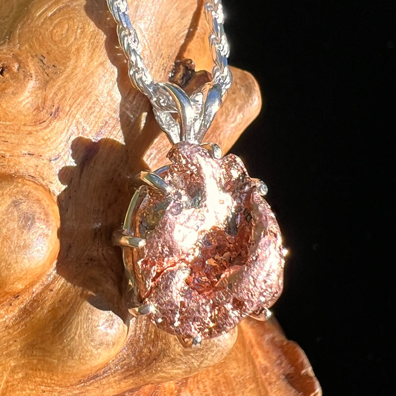 Raw Copper Nugget Pendant Sterling Silver #7298-Moldavite Life