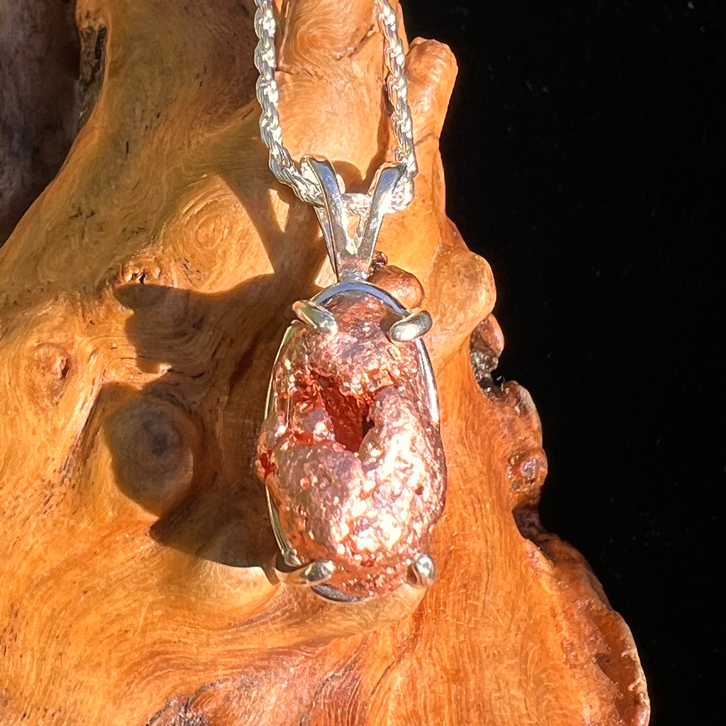 Raw Copper Nugget Pendant Sterling Silver #7299-Moldavite Life