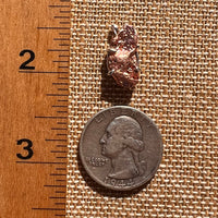 Raw Copper Nugget Pendant Sterling Silver #7755-Moldavite Life