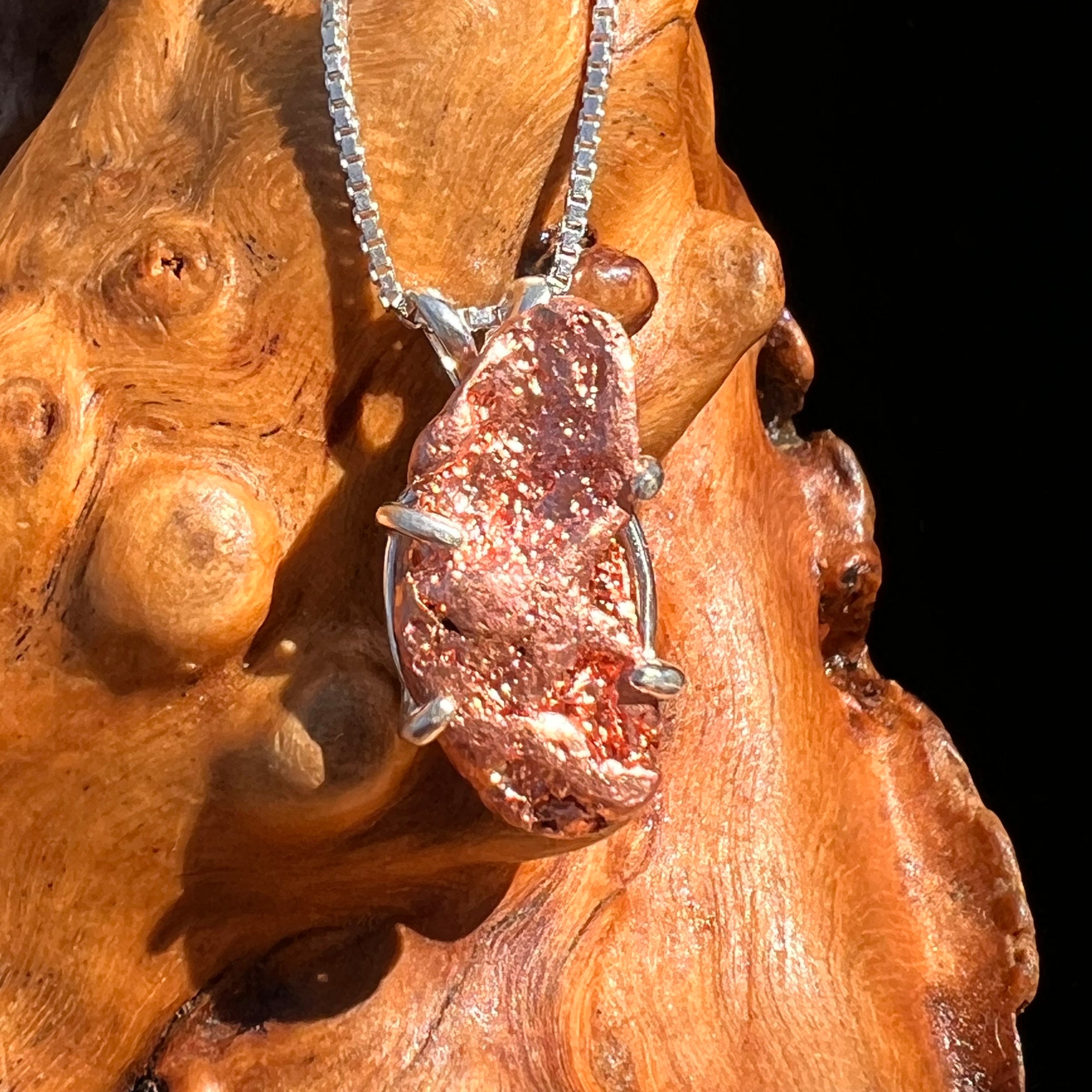 Raw Copper Nugget Pendant Sterling Silver #7755-Moldavite Life