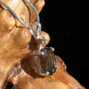 Raw Diamond & Faceted Moldavite Pendant Sterling #7879-Moldavite Life