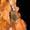 Raw & Faceted Moldavite Necklace Sterling Silver #5463-Moldavite Life