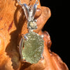 Raw & Faceted Moldavite Necklace Sterling Silver #7670-Moldavite Life