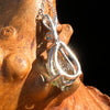 Raw & Faceted Moldavite Necklace Sterling Silver #7671-Moldavite Life