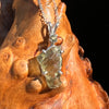 Raw & Faceted Moldavite Necklace Sterling Silver #7678-Moldavite Life