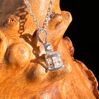 Raw & Faceted Phenakite Necklace Sterling Silver #8041-Moldavite Life