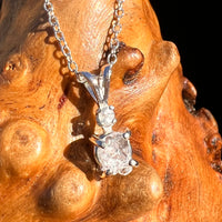 Raw & Faceted Phenakite Necklace Sterling Silver #8041-Moldavite Life