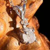 Raw & Faceted Phenakite Necklace Sterling Silver #8042-Moldavite Life