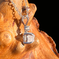 Raw & Faceted Phenakite Necklace Sterling Silver #8042-Moldavite Life