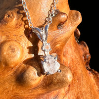 Raw & Faceted Phenakite Necklace Sterling Silver #8042-Moldavite Life