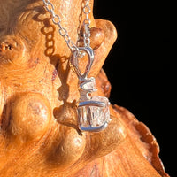 Raw & Faceted Phenakite Necklace Sterling Silver #8043-Moldavite Life