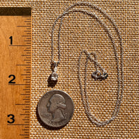 Raw & Faceted Phenakite Necklace Sterling Silver #8043-Moldavite Life