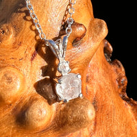 Raw & Faceted Phenakite Necklace Sterling Silver #8045-Moldavite Life