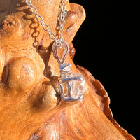 Raw & Faceted Phenakite Necklace Sterling Silver #8046-Moldavite Life