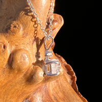 Raw & Faceted Phenakite Necklace Sterling Silver #8047-Moldavite Life