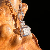 Raw & Faceted Phenakite Necklace Sterling Silver #8048-Moldavite Life