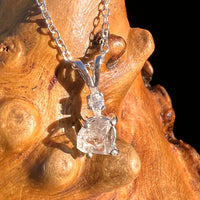 Raw & Faceted Phenakite Necklace Sterling Silver #8050-Moldavite Life