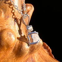 Raw & Faceted Phenakite Necklace Sterling Silver #8052-Moldavite Life
