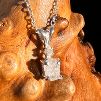 Raw & Faceted Phenakite Necklace Sterling Silver #8055-Moldavite Life